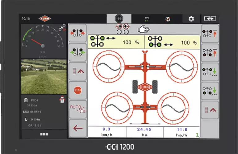 CCI 1200 terminal MaxiView functionality with large size display for greater comfort