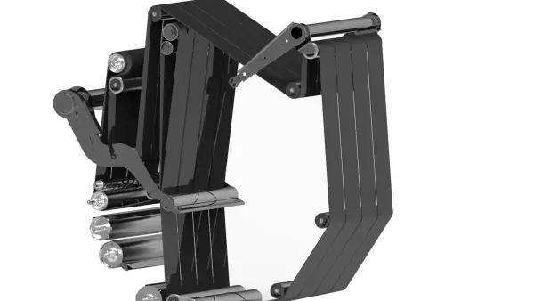 The bale chamber of a VBP 7100 contains 4 heavy-duty endless belts and 3 rollers.