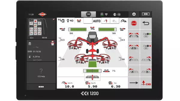 CCI 1200 terminal MaxiView functionality with large size display for greater comfort