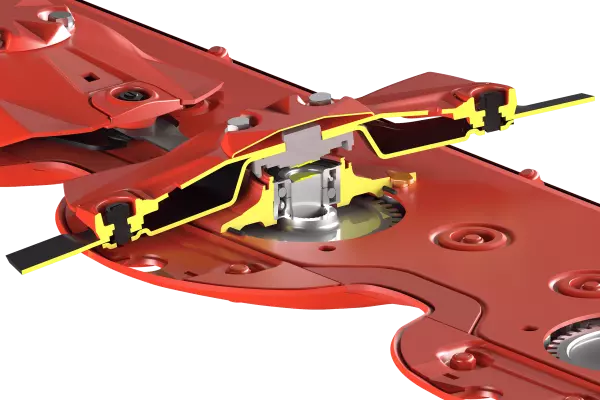 The PROTECTADRIVE safety protects the cutter bar in case of a very violent shock