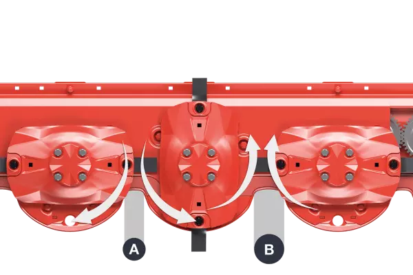 Variable spacing on the OPTIDISC cutter bar