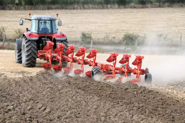 View of a furrow exit of the VARI-MANAGER plough