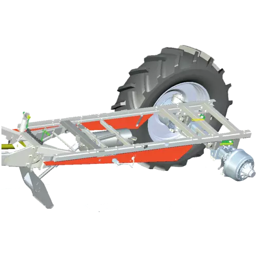 Four weighing cells are built into the AXENT 100.1 fertiliser spreader for permanent monitoring of the fertiliser level