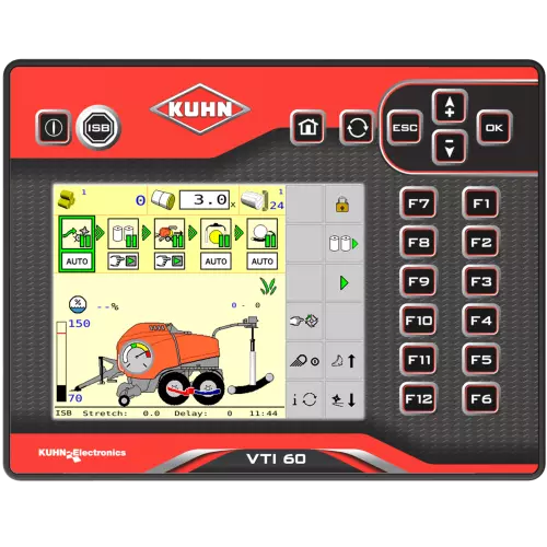 The VTI 60 ISOBUS terminal with a 5.7" colour touchscreen