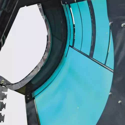 Teflon plates reduce friction.