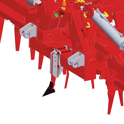 Front levelling share for KUHN power harrows