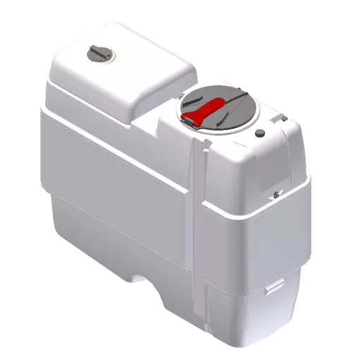 100-litre rinsing tank, located at the top of the main tank