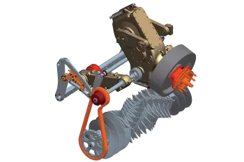 Gearboxes and shafts ensure a perfectly synchronised machine with easy maintenance.