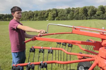 GA 6501: swath width adjustment via a crank handle