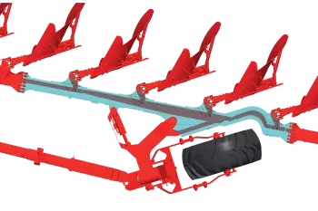 View 100% integrated linkage of the VARI-LEADER plough