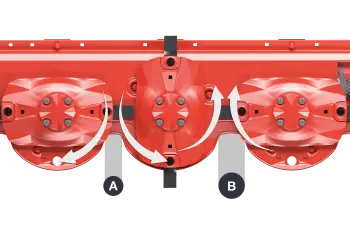 Variable spacing between discs on the OPTIDISC ELITE cutter bar
