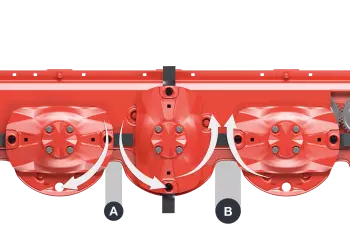 OPTIDISC ELITE cutter bar with different spacing between the discs