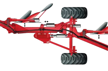 Integrated linkage of the VARI-MANAGER plough