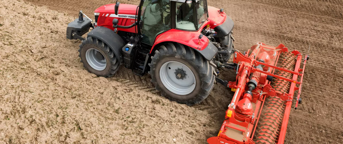 HR 4504 power harrow at work