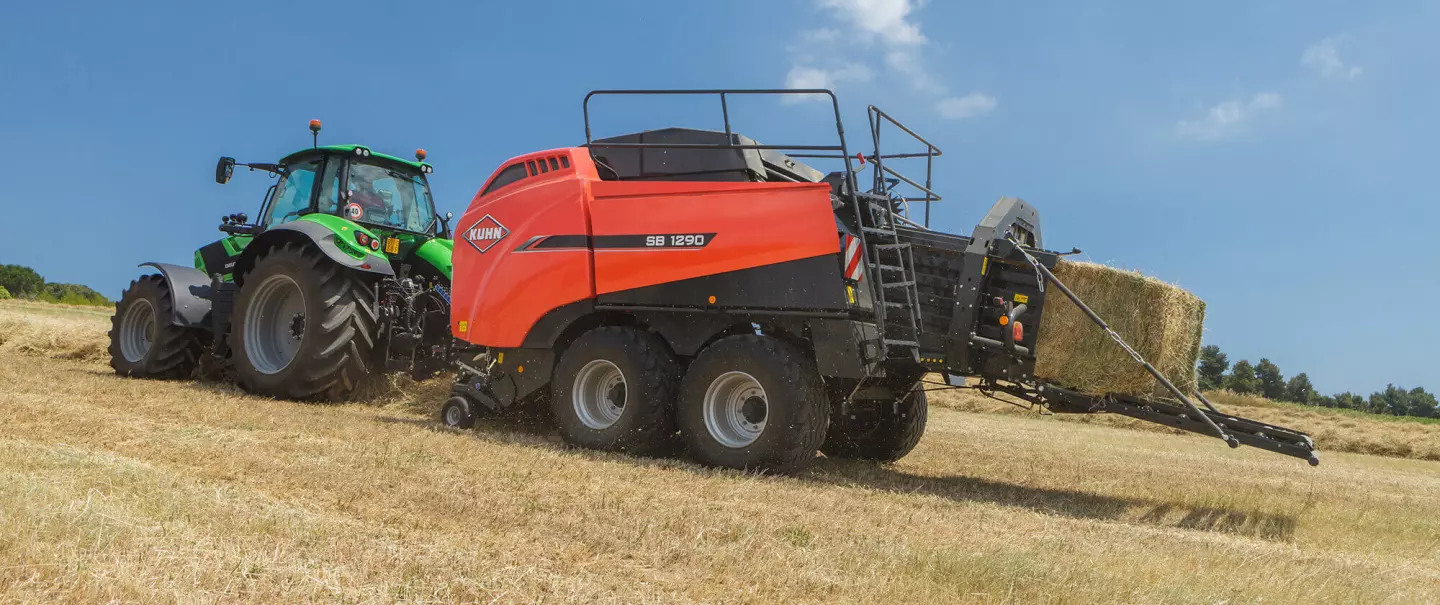 SB 1290 baler at work