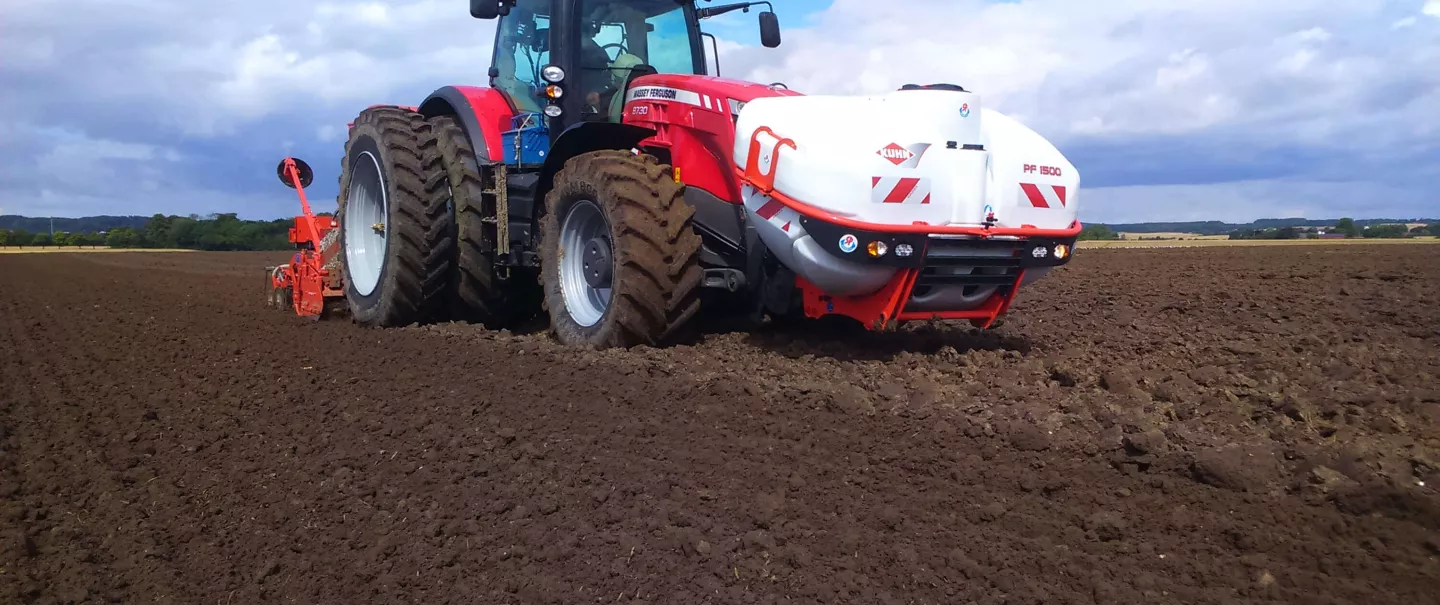PF 1500 combined with a seed drill