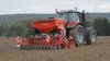 ISOBUS VENTA 3030 pneumatic integrated seed drill at work with CD 3020 disc cultivator